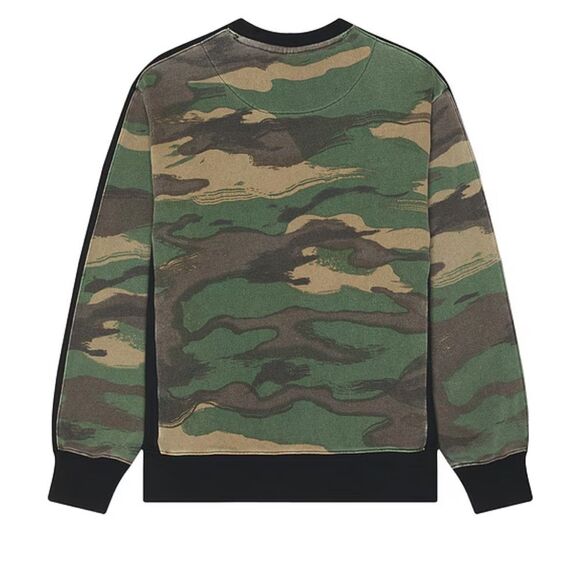 The Hundreds Temp Crewneck Sweatshirt Black men’s camo print top Revolve NWT L - Picture 4 of 9
